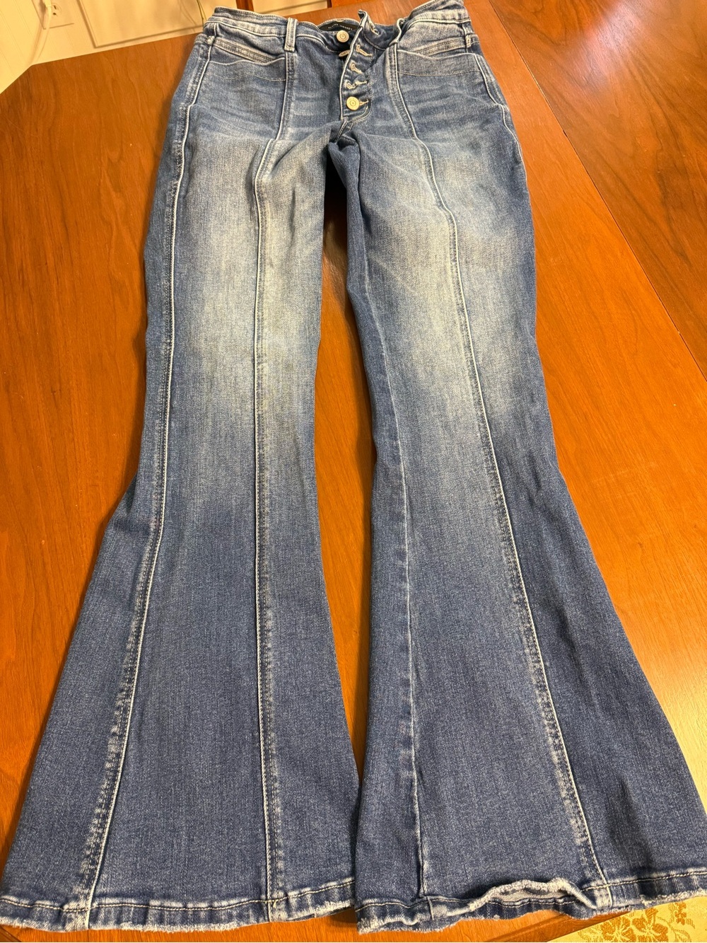 Women’s Flying Monkey Blue Flared Jeans - Classic Mid Wash